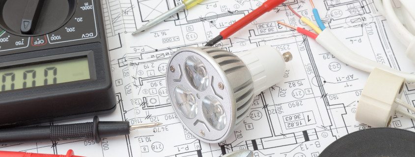 Electrical Components Arranged On Plans